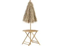Bistro bord MOLISE 85 cm 85 cm Bambus Lysebrun