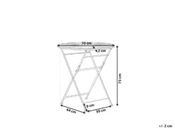 Bistro bord TRENTO 70 cm 70 cm Metal Lysegrøn