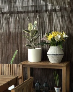 Blomstervase ARUNCUS Keramik 30 cm Beige