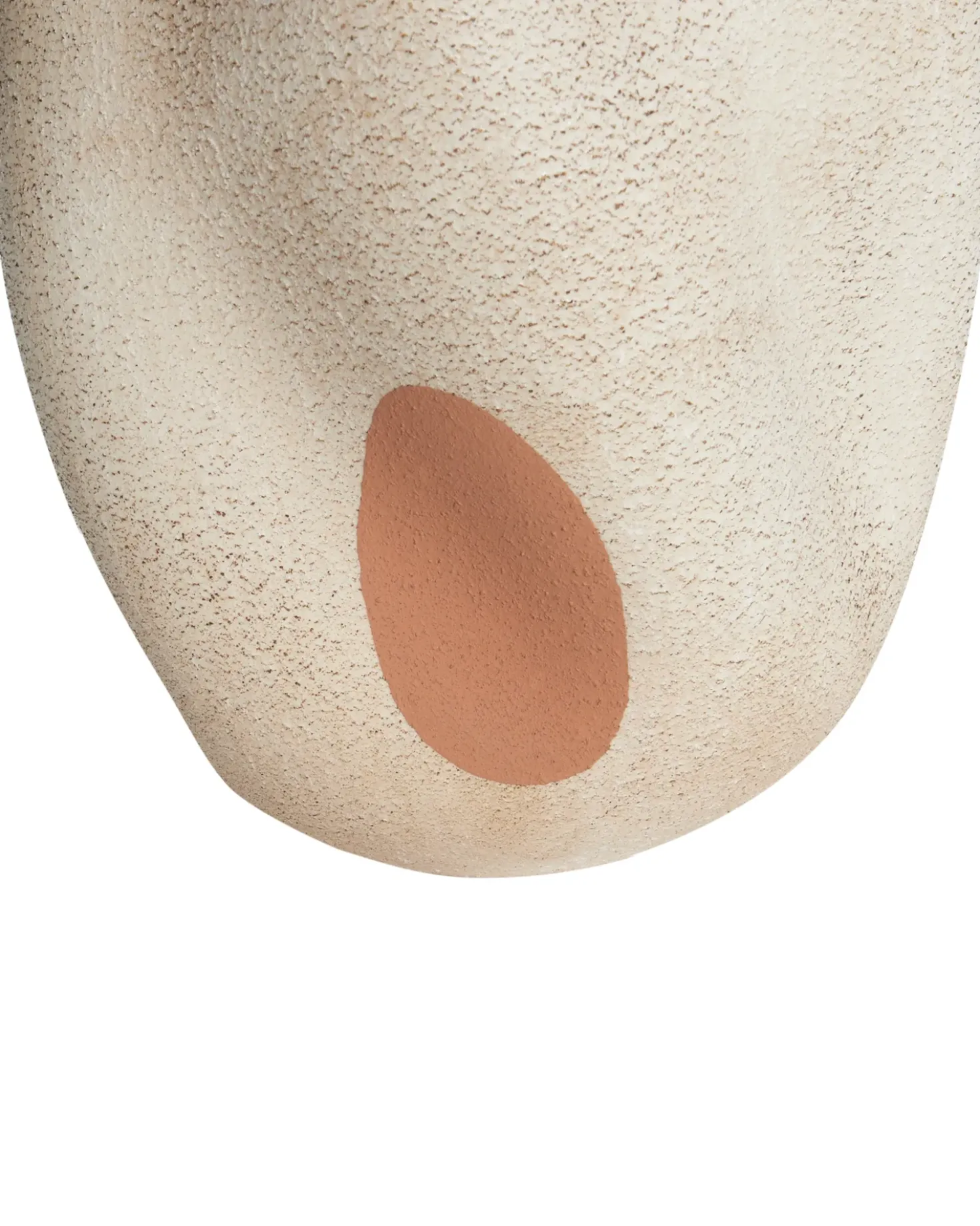Blomstervase BATOIDEA Stentøj 25 cm Lys Beige