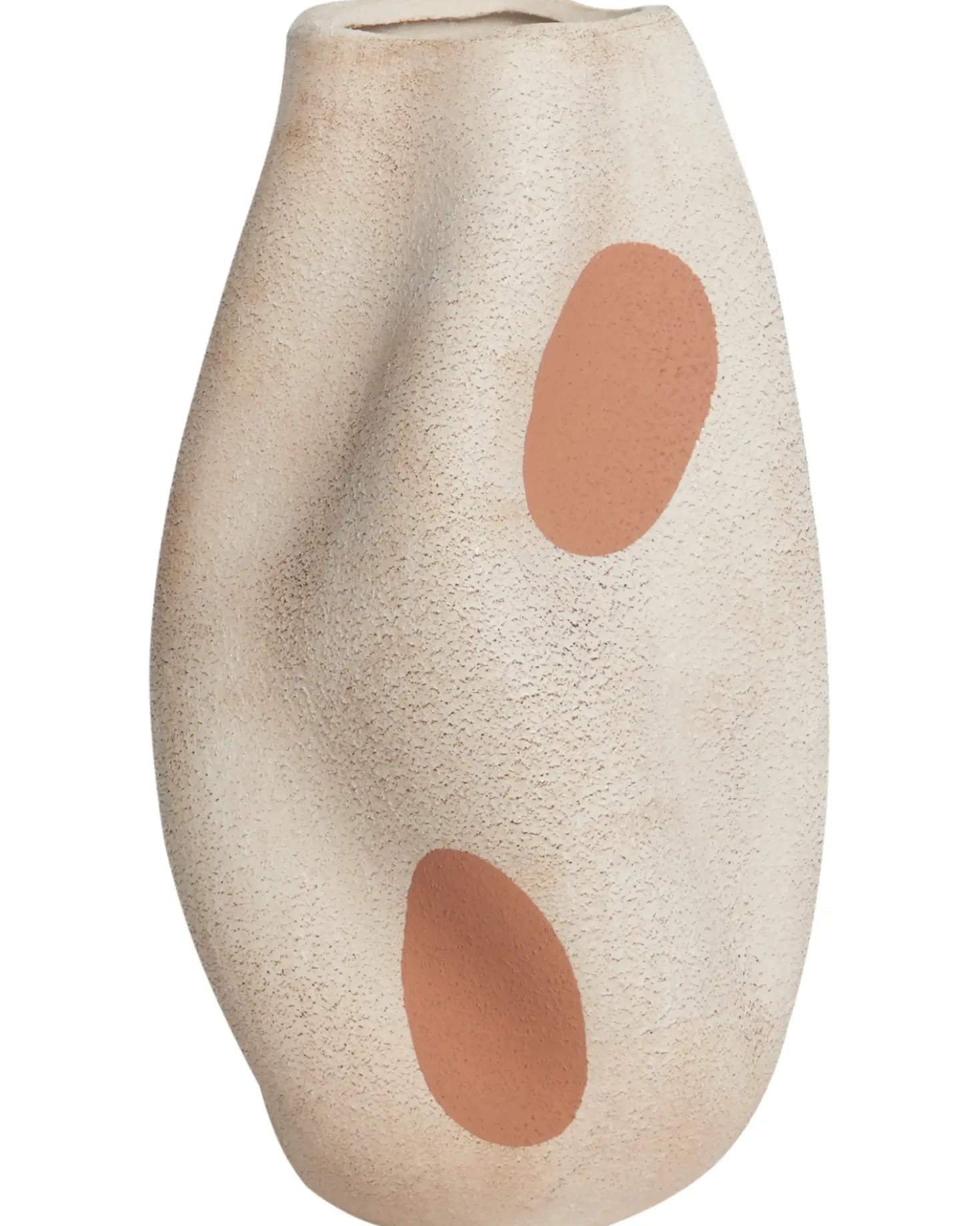 Blomstervase BATOIDEA Stentøj 25 cm Lys Beige