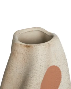 Blomstervase BATOIDEA Stentøj 25 cm Lys Beige