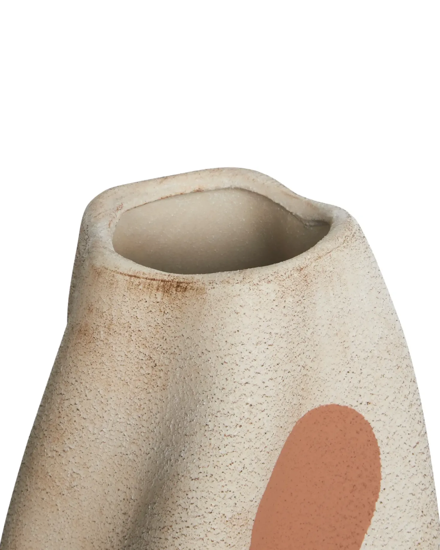 Blomstervase BATOIDEA Stentøj 25 cm Lys Beige