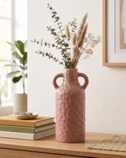Blomstervase DRAMA Keramik 24 cm Pastellrosa