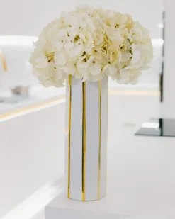 Blomstervase ESTELLA Keramik 40 cm Hvid