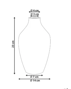 Blomstervase HELIKE Stentøj 23 cm Hvid