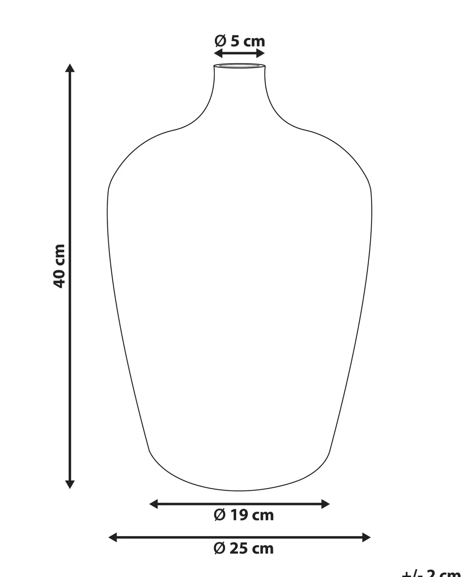 Blomstervase KACHORI Glas 40 cm Sølv