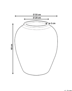 Blomstervase KATERINI 40 cm Brun