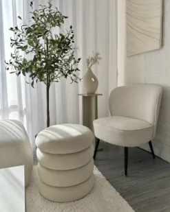 Blomstervase KOMOTINI Keramik 32 cm Cremehvid