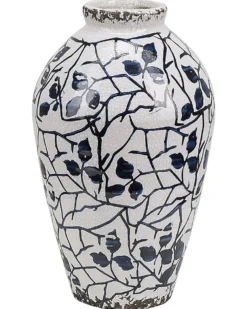 Blomstervase MALLIA Stentøj 22 cm Hvid