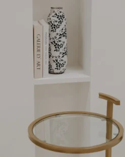 Blomstervase MULAI Stentøj 35 cm Hvid