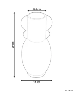 Blomstervase MYTILENE Keramik 29 cm Sort