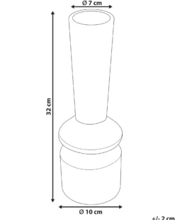 Blomstervase PEANIA Keramik 30 cm Sort