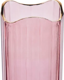 Blomstervase PERDIKI Glas 30 cm Lyserød