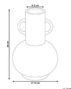 Blomstervase PEREA Keramik 26 cm Sort