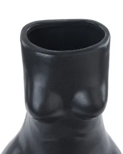 Blomstervase PYRGOS Keramik 22 cm Sort