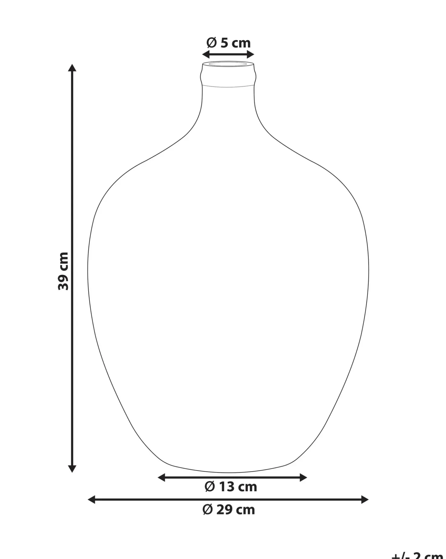 Blomstervase ROTI Glas 39 cm Lyserød