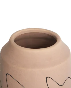 Blomstervase SUNFISH Stentøj 33 cm Sand Beige