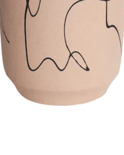 Blomstervase SUNFISH Stentøj 33 cm Sand Beige