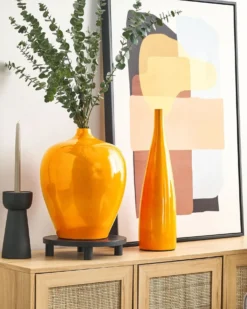 Blomstervase TERRASA Keramik 37 cm Orange