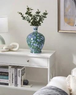 Blomstervase VALLADOLID Porcelæn 36 cm Grøn
