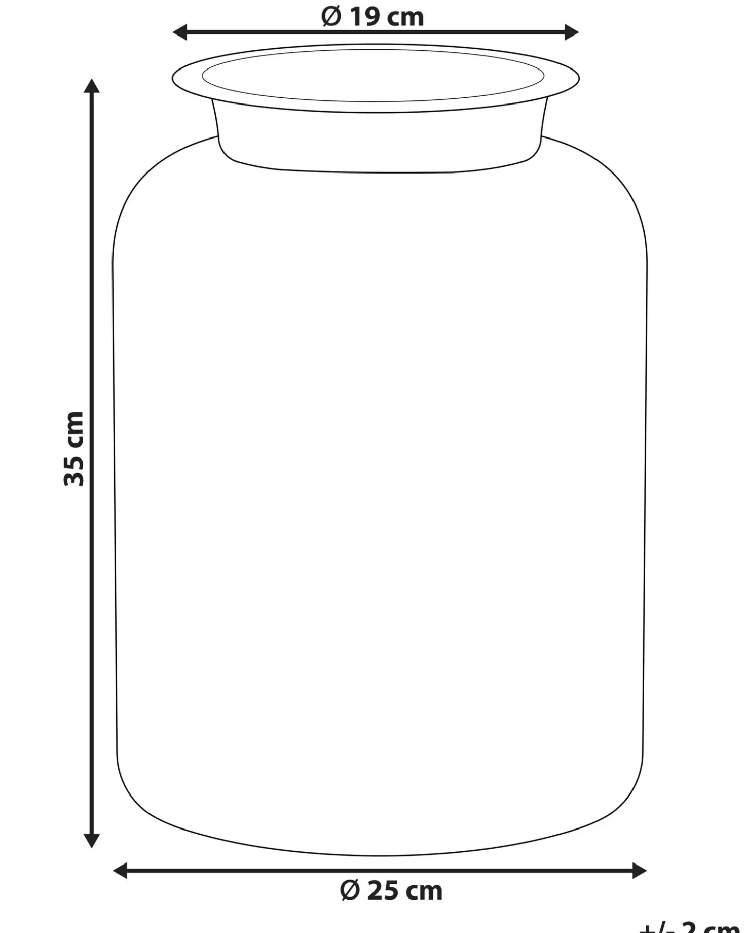 Blomstervase VINDALOO Glas 35 cm Lysegrøn