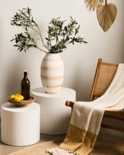 Blomstervase ZERVATA 42 cm Cremehvid