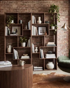 Bogreol med 6 hylder CHATEH 180 cm Brun