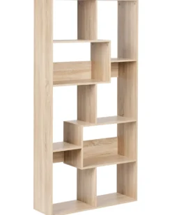 Bogreol med 6 hylder CHATEH 180 cm Lysebrun