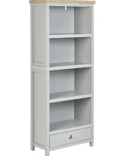 Bogreol med 4 hylder CLIO 180 cm Lysegrå