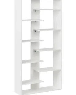 Bogreol med 8 hylder FONTAS 180 cm Hvid