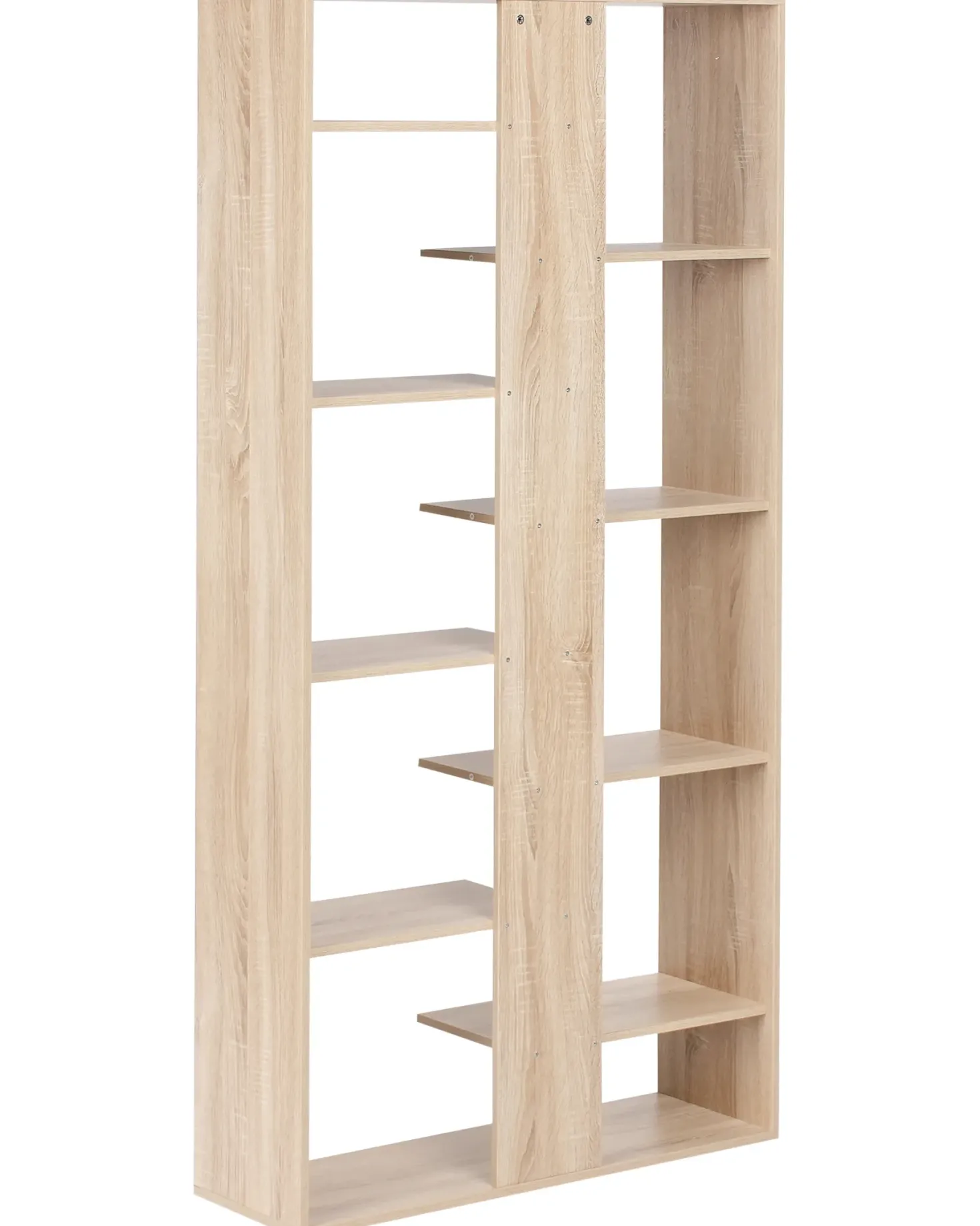 Bogreol med 8 hylder FONTAS 180 cm Lysebrun