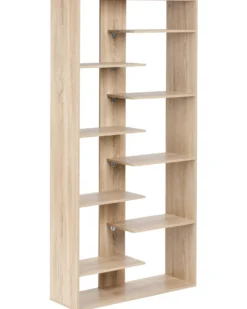 Bogreol med 8 hylder FONTAS 180 cm Lysebrun