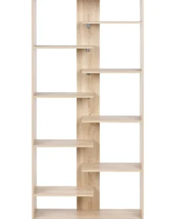 Bogreol med 8 hylder FONTAS 180 cm Lysebrun
