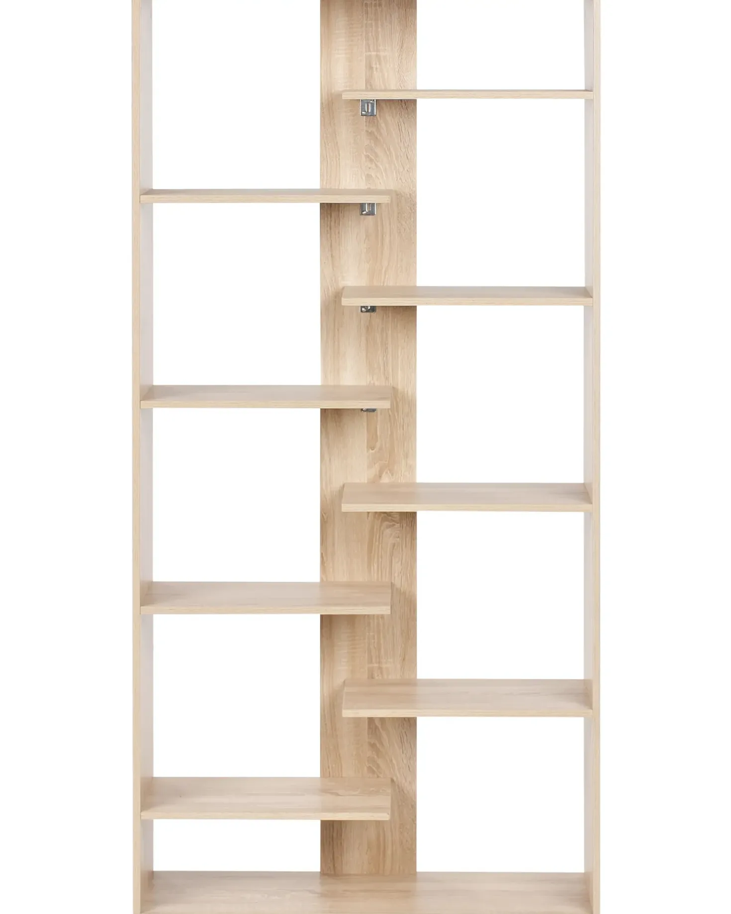 Bogreol med 8 hylder FONTAS 180 cm Lysebrun