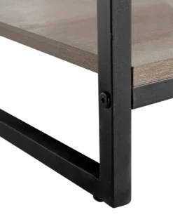 Bogreol med 4 hylder FORRES 143 cm Brun/sort