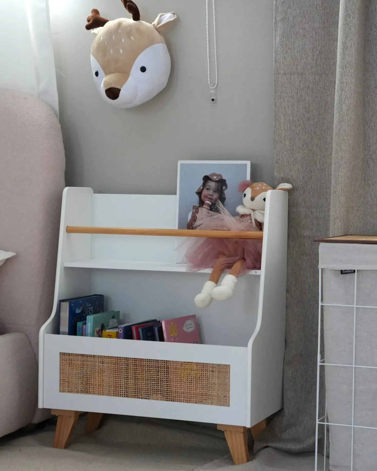 Bogreol med 2 hylder JACKIT 72 cm Hvid