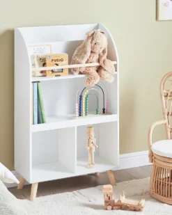 Bogreol med 3 hylder LILOET 102 cm Hvid