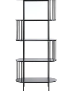 Bogreol med 4 hylder OREANA 172 cm Sort