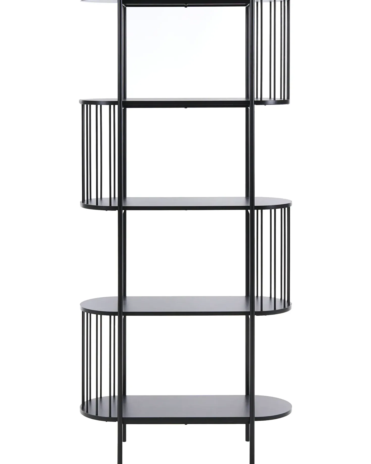 Bogreol med 4 hylder OREANA 172 cm Sort