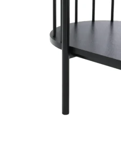Bogreol med 4 hylder OREANA 172 cm Sort
