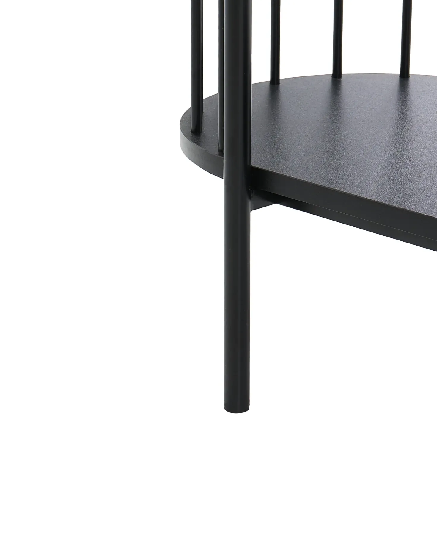 Bogreol med 4 hylder OREANA 172 cm Sort