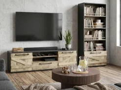 Bogreol med 4 hylder SALTER 163 cm Brun/sort
