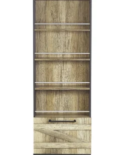 Bogreol med 4 hylder SALTER 163 cm Brun/sort