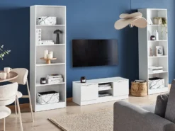 Bogreol med 5 hylder WINNIPEG 174 cm Hvid