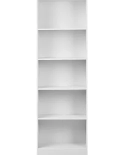 Bogreol med 5 hylder WINNIPEG 174 cm Hvid