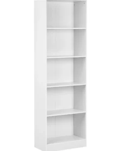 Bogreol med 5 hylder WINNIPEG 174 cm Hvid