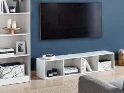Bogreol med 4 hylder WINNIPEG 143 cm Hvid