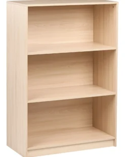 Bogreol med 3 hylder ZEHNA 117 cm Lysebrun