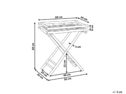 Bord MISICUNI Bambus Naturlig Foldbar